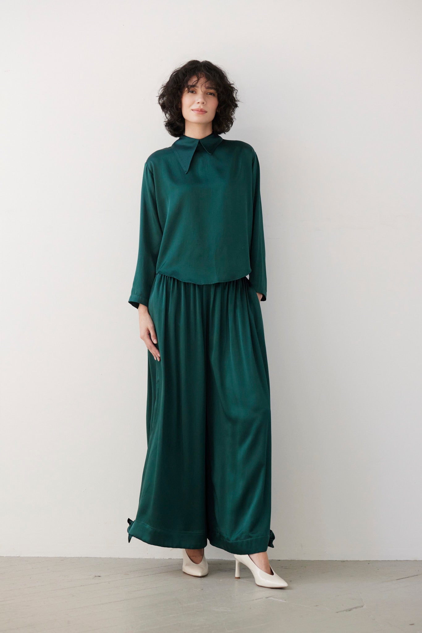 Joy Blouse in Silk Charmeuse Tops CHRISTINE ALCALAY