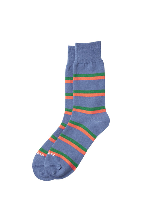 Rugby Stripe Socks Socks RoToTo L.BLUE M