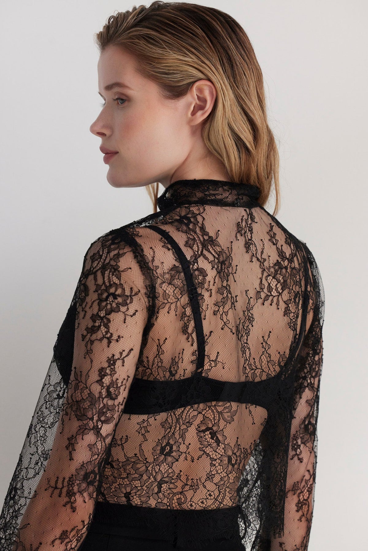 SAMPLE FW26 - Keira Blouse in Chantilly Lace - Black Samples CHRISTINE ALCALAY - 6