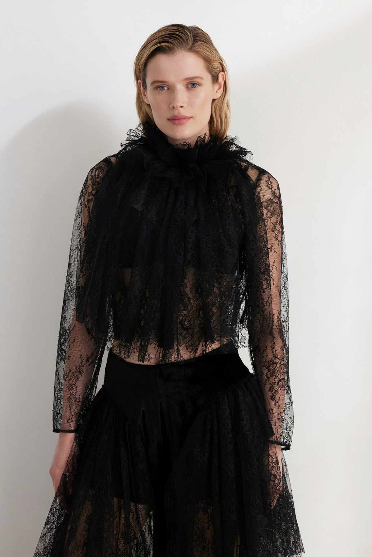 SAMPLE FW26 - Keira Blouse in Chantilly Lace - Black Samples CHRISTINE ALCALAY - 7