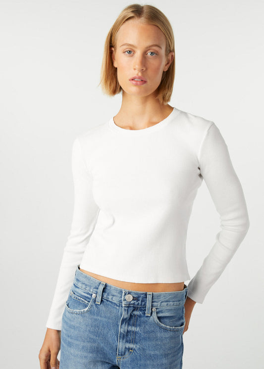 Slim Rib Tee T Shirts AMO Denim WHITE L
