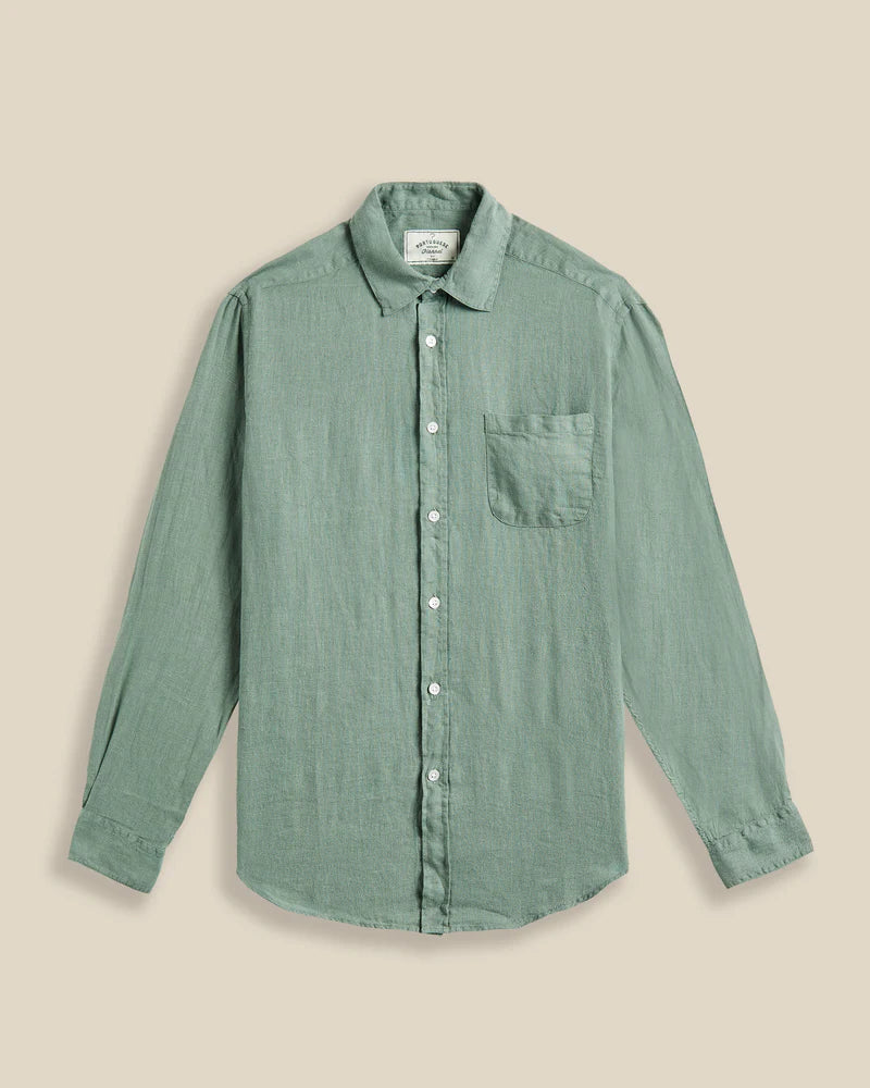 L/S Linen Shirt Shirts Portuguese Flannel Dry Green S