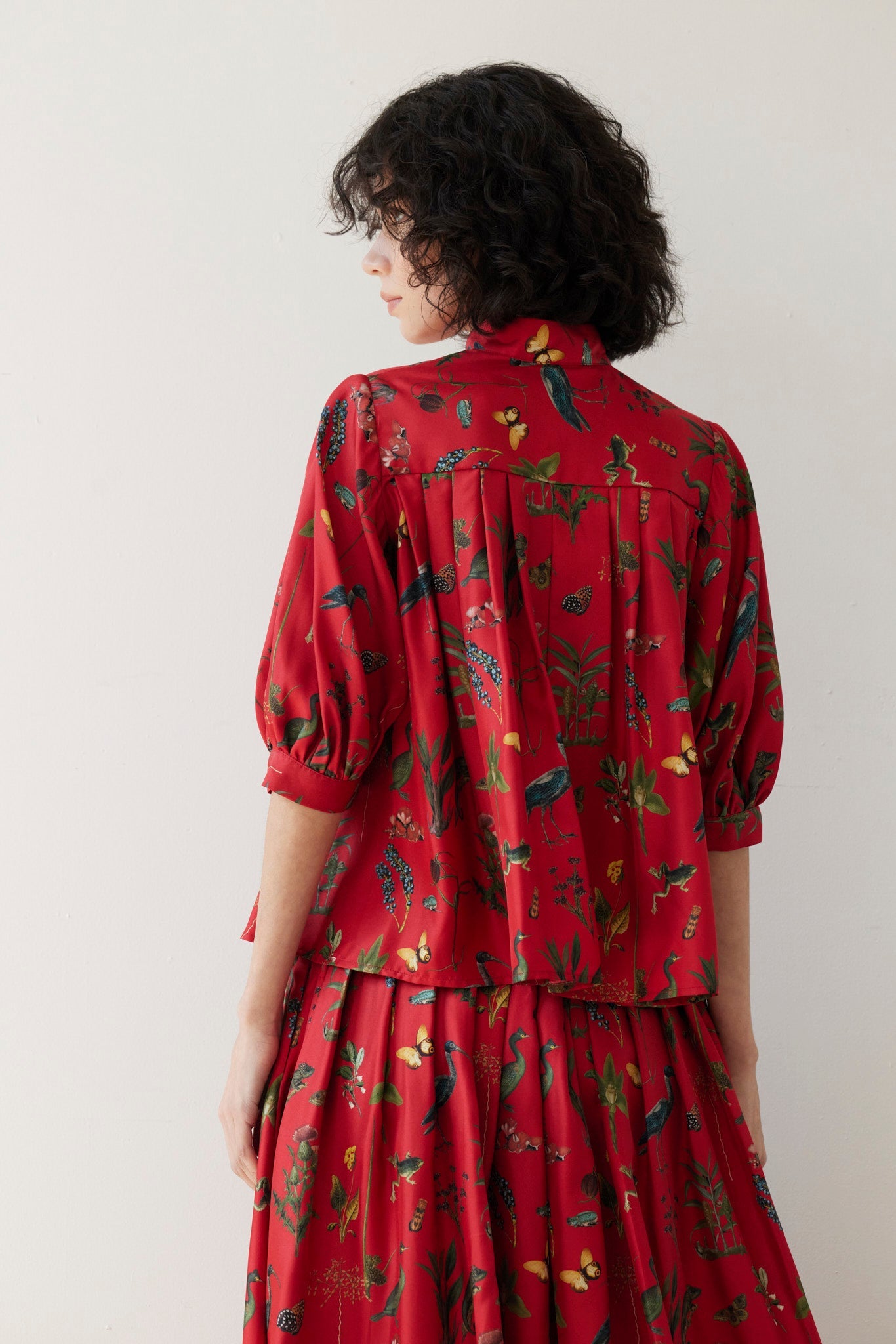Livia Blouse in Audubon Silk Twill Tops CHRISTINE ALCALAY - 5