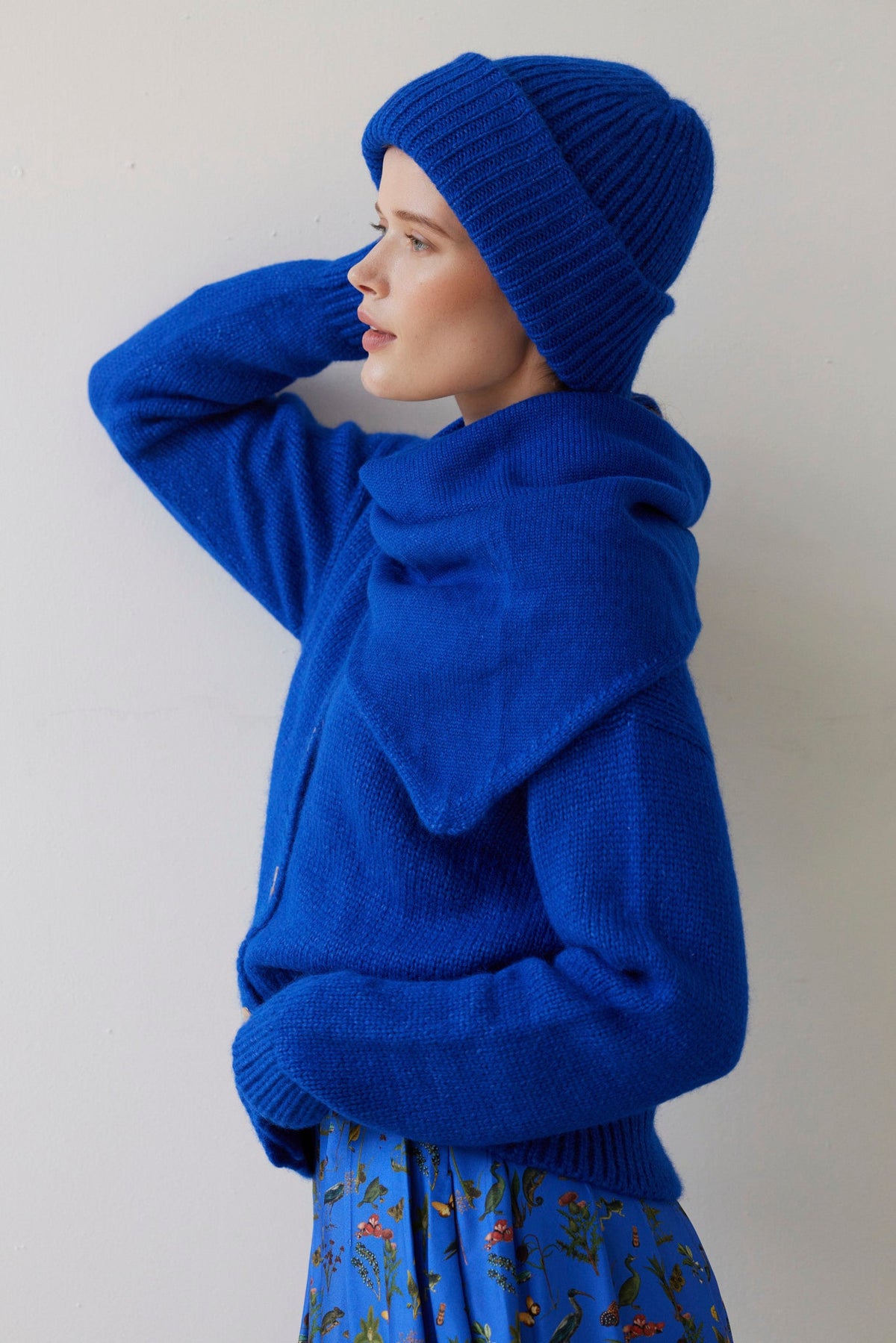 Lofted Beanie in Alpaca Wool Blend Beanies CHRISTINE ALCALAY Electric Blue Z693 One Size