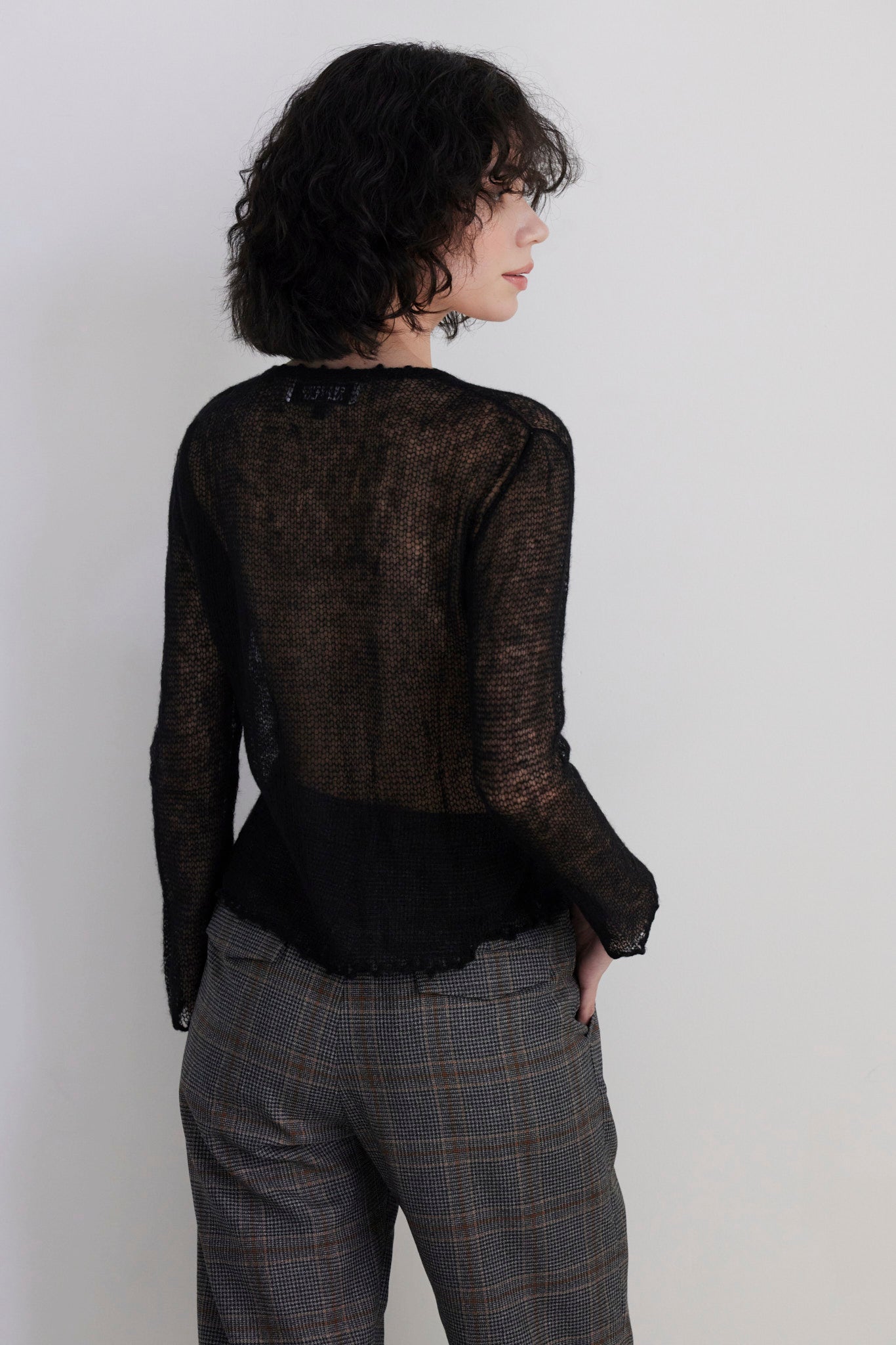 Luz Open Knit Cardigan in Baby Alpaca Sweaters CHRISTINE ALCALAY