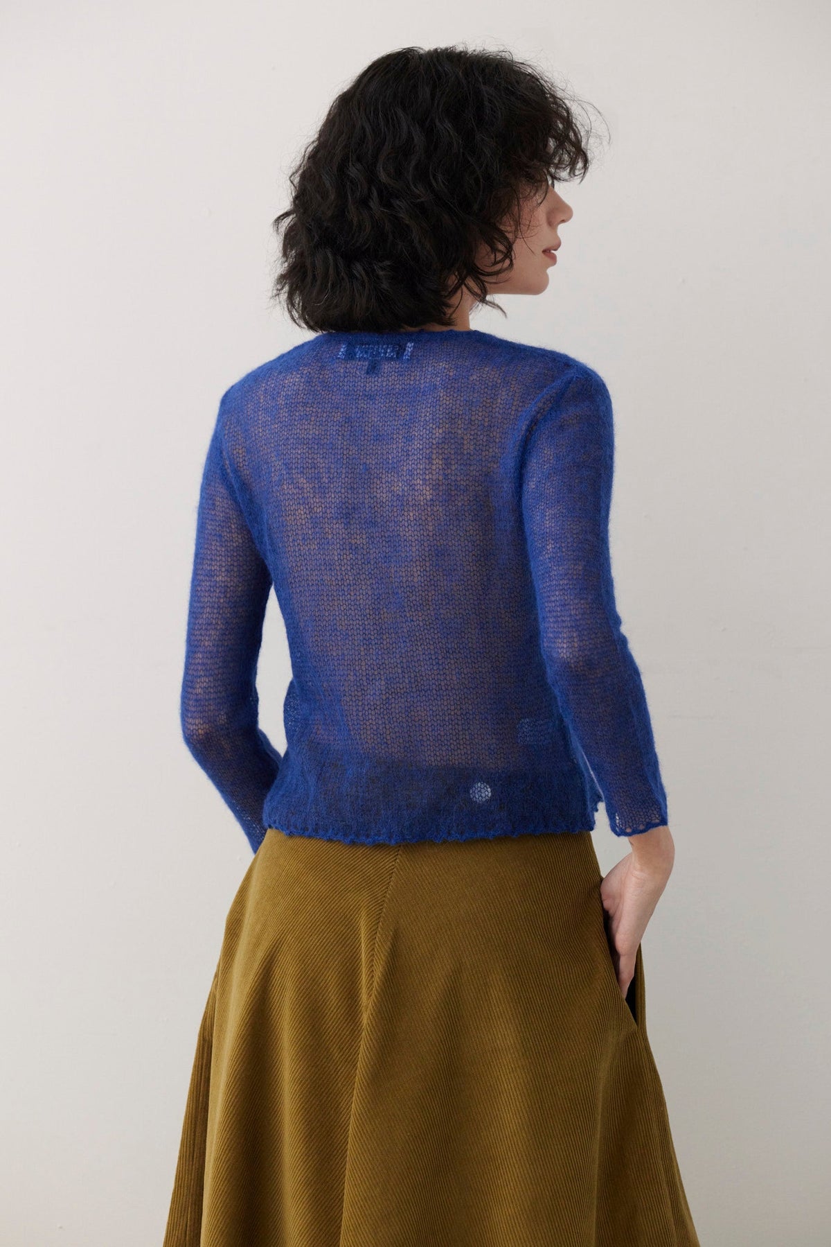 Luz Open Knit Cardigan in Baby Alpaca Sweaters CHRISTINE ALCALAY - 4