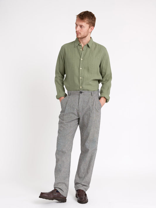 Morton Pleated Trousers Trousers Oliver Spencer   