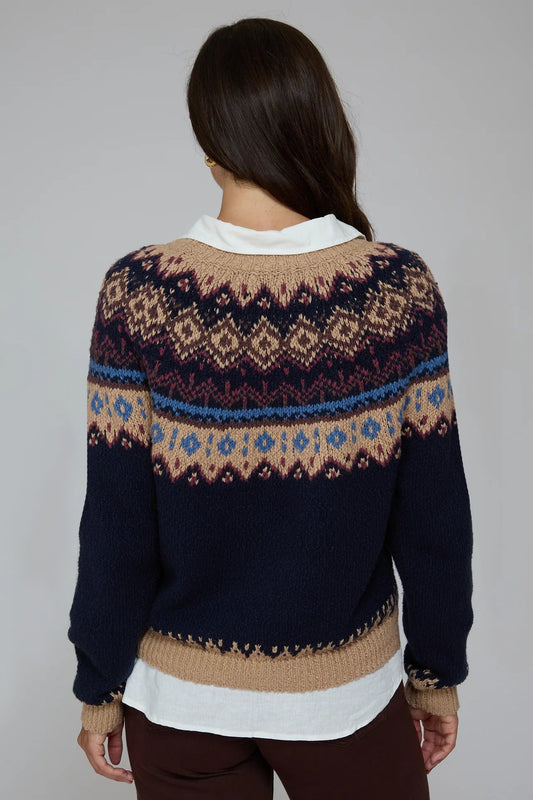 Chunky Fair Isle Crew Sweaters Autumn Cashmere