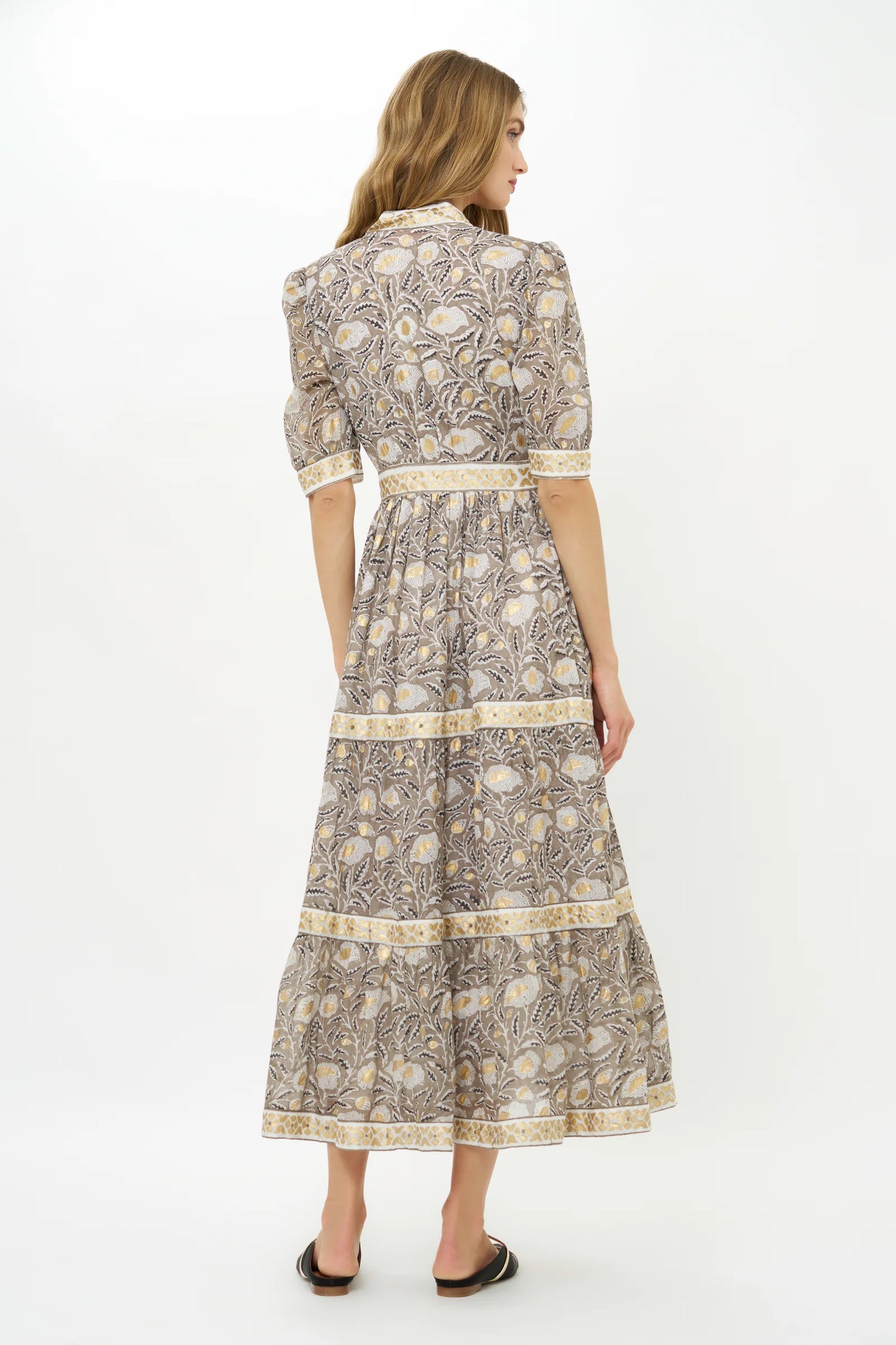 V-Neck Cuffed Maxi Dresses OLIPHANT