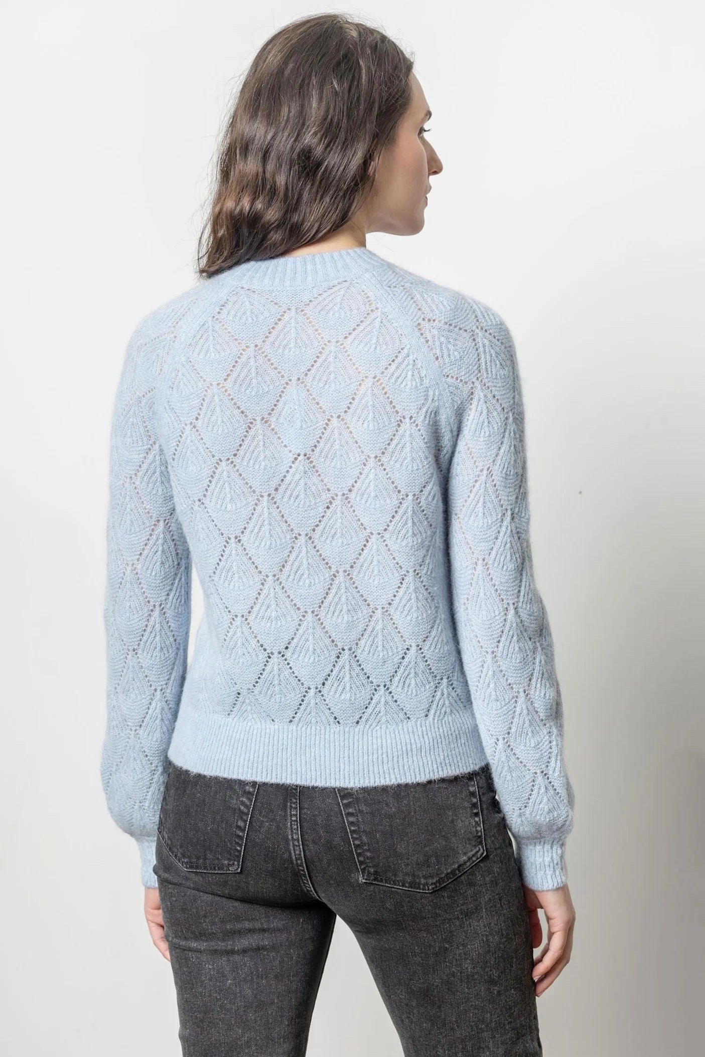 Easy Pointelle Crewneck Sweater  Lilla P.   