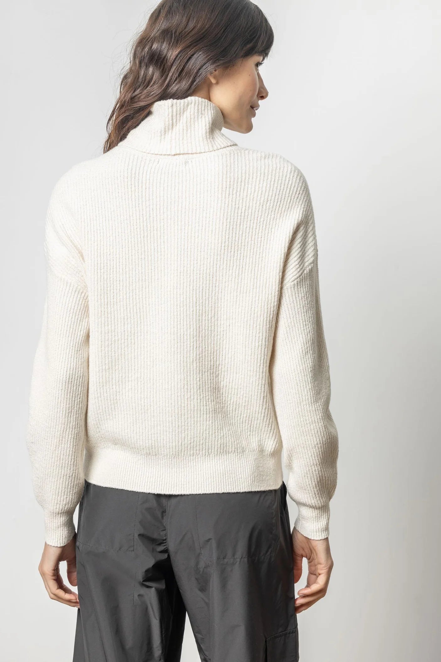 Relaxed Rib Turtleneck Sweater  Lilla P.   