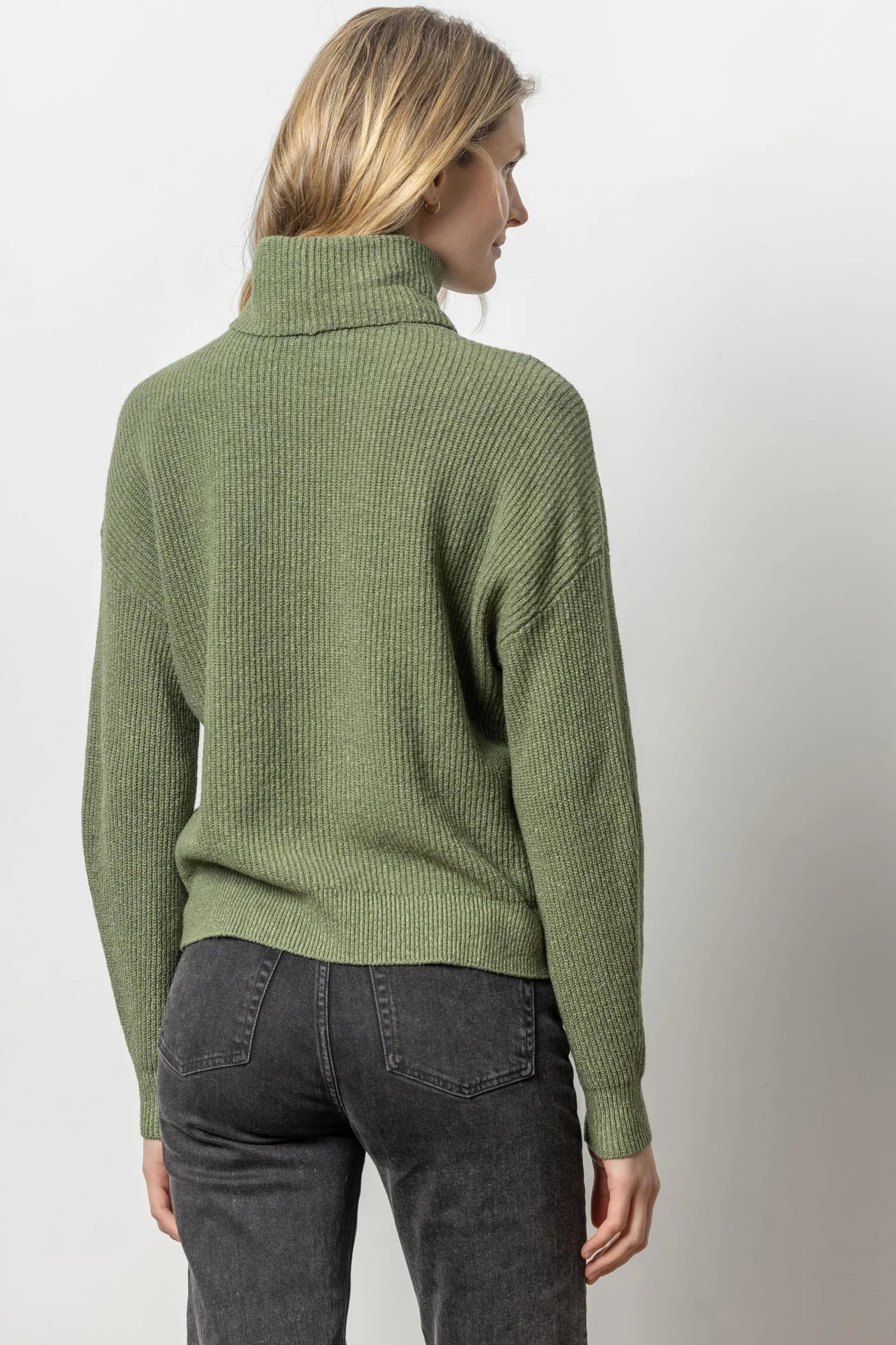 Relaxed Rib Turtleneck Sweater  Lilla P.   