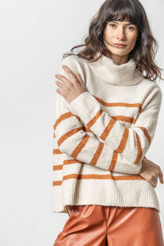 Striped Turtleneck Sweater  Lilla P.   