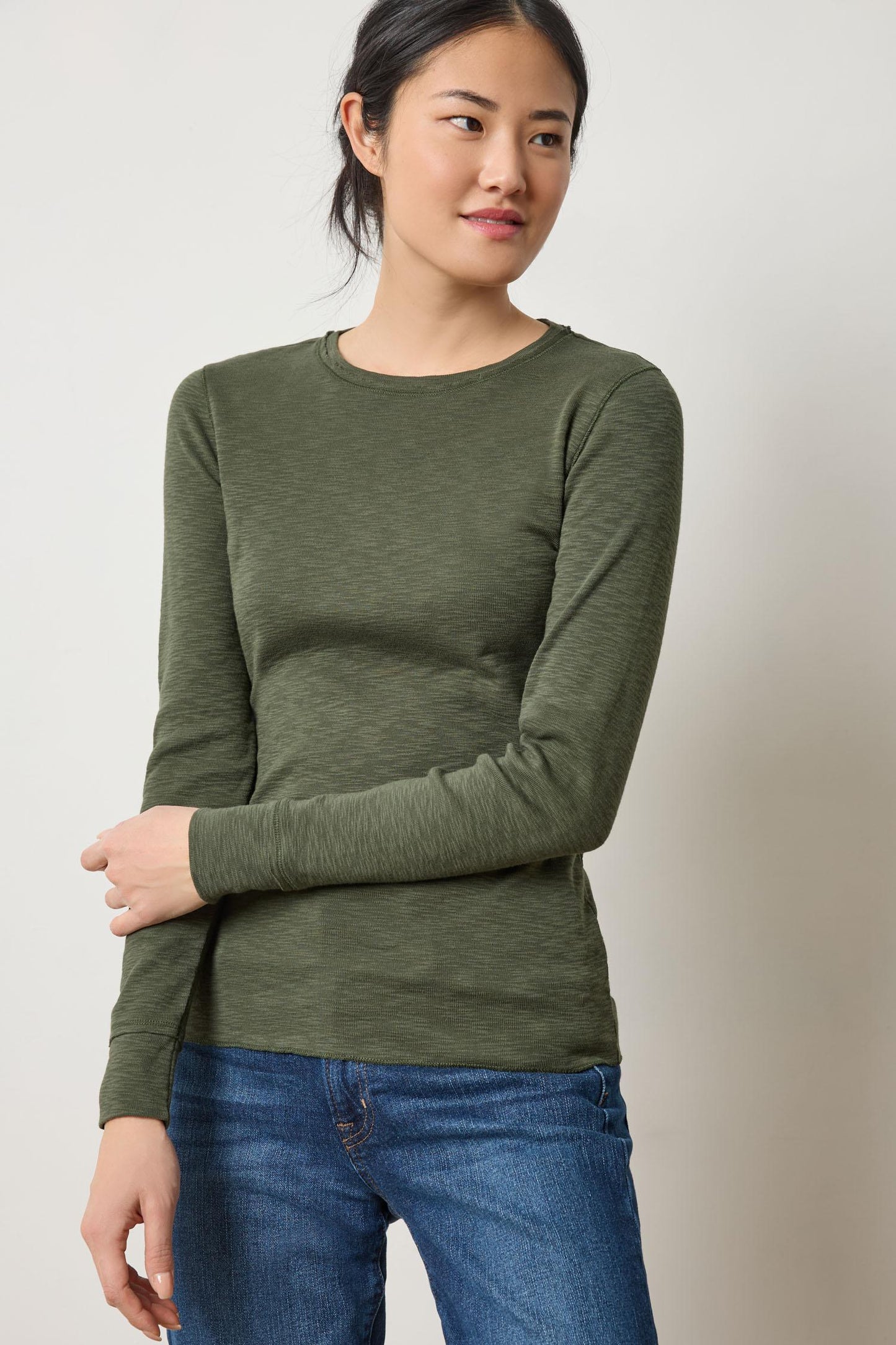 Rib Slub L/S Crew