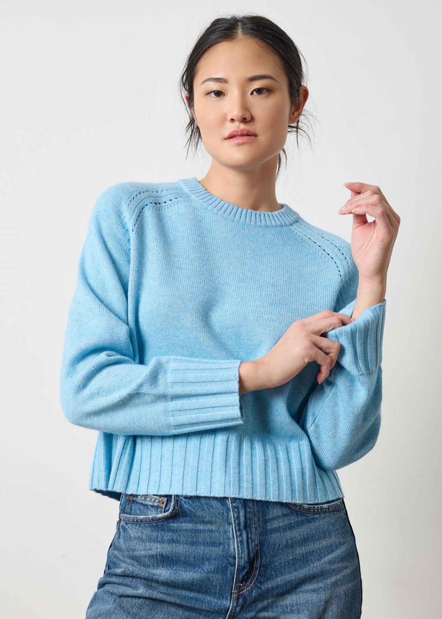 Saddle Sleeve Crewneck Sweater Sweaters Lilla P.