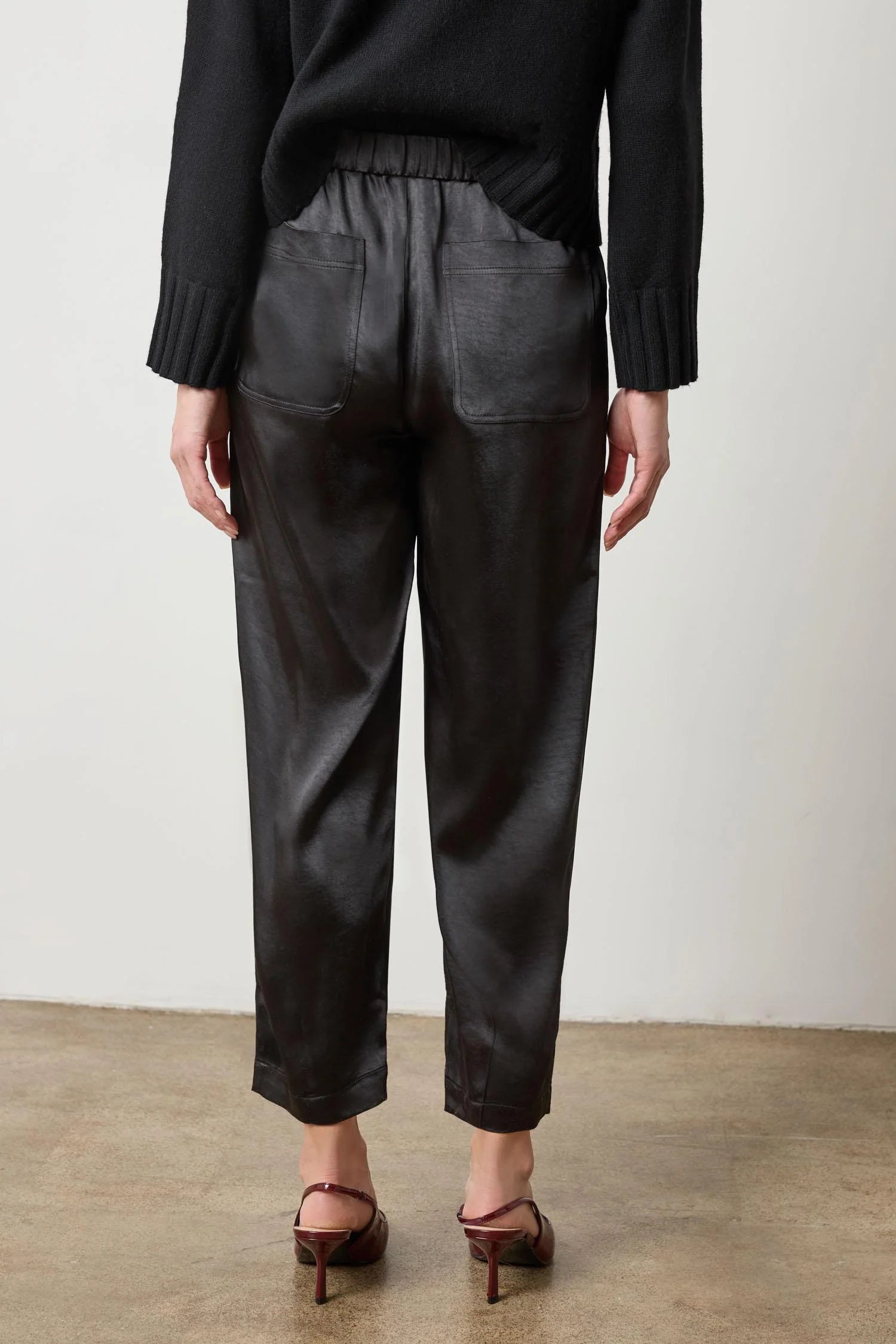 Satin Fly Front Pant Bottoms Lilla P.