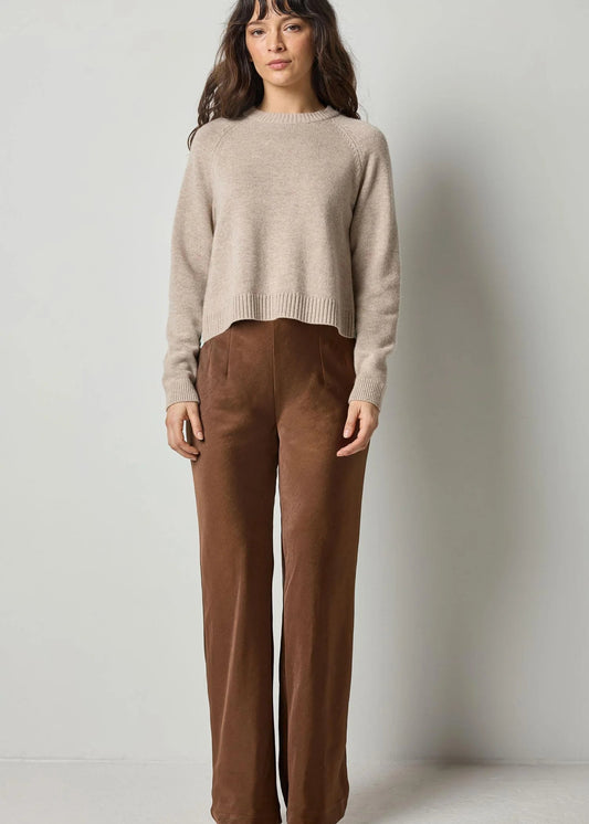 Satin Clean Front Pant Bottoms Lilla P.
