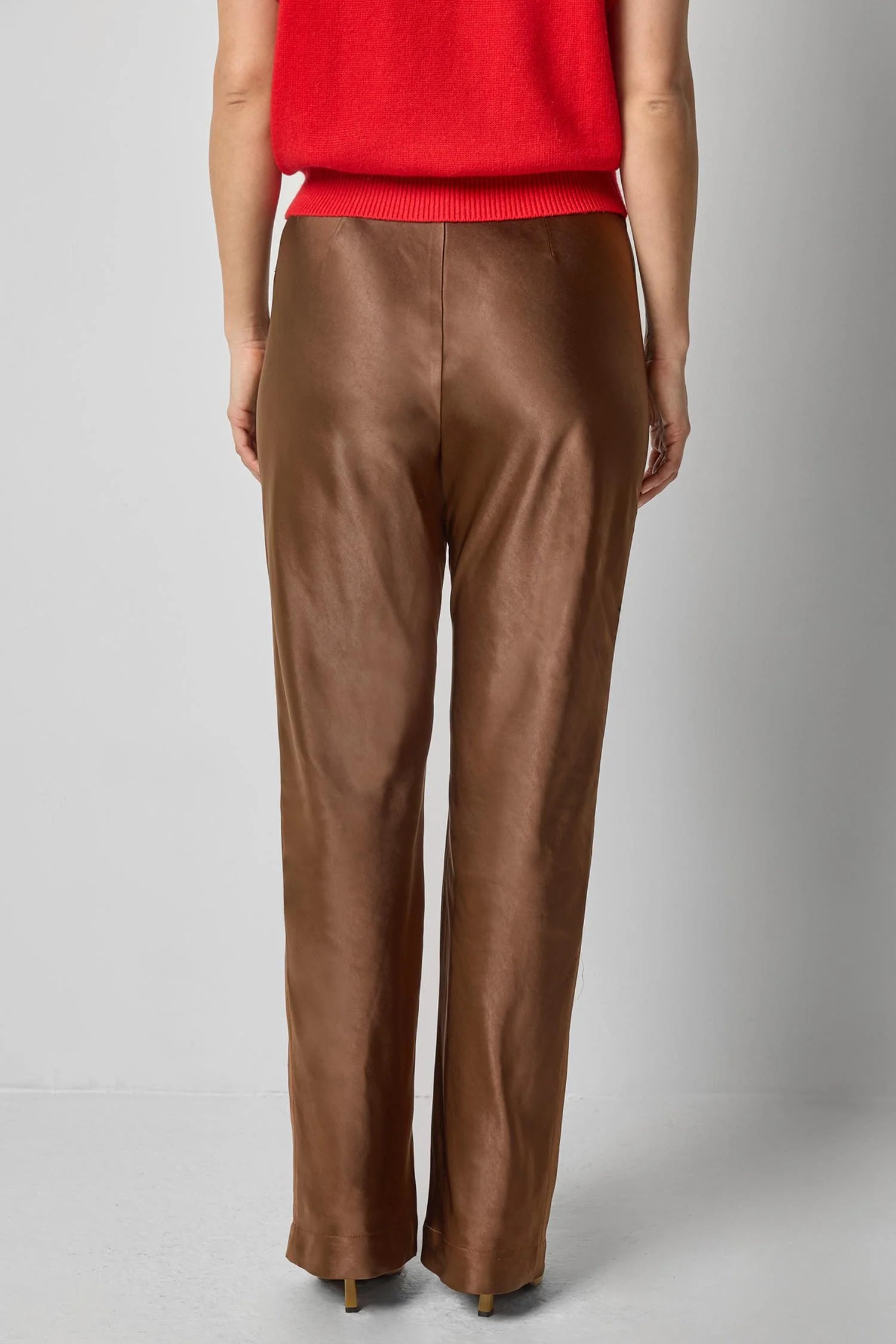 Satin Clean Front Pant Bottoms Lilla P.
