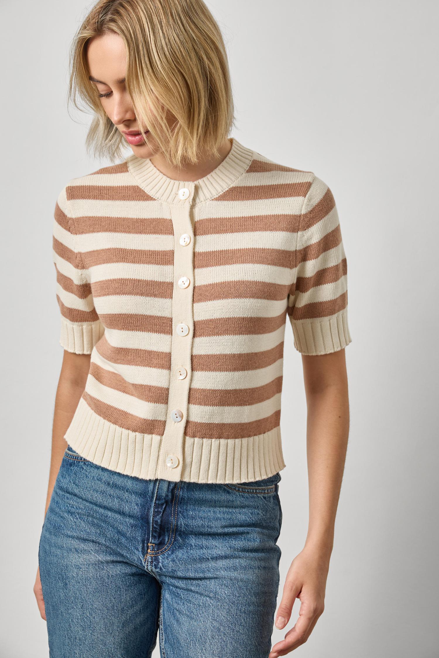 Elbow Sleeve Button Cardigan Sweaters Lilla P.
