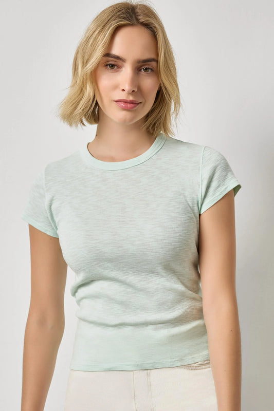 Ribbed Slub Crewneck Tee Tees Lilla P. Pool S
