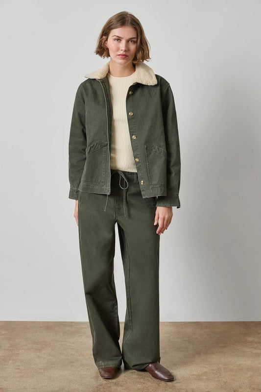 Washed Twill Pleat Back Jacket Jackets Lilla P.