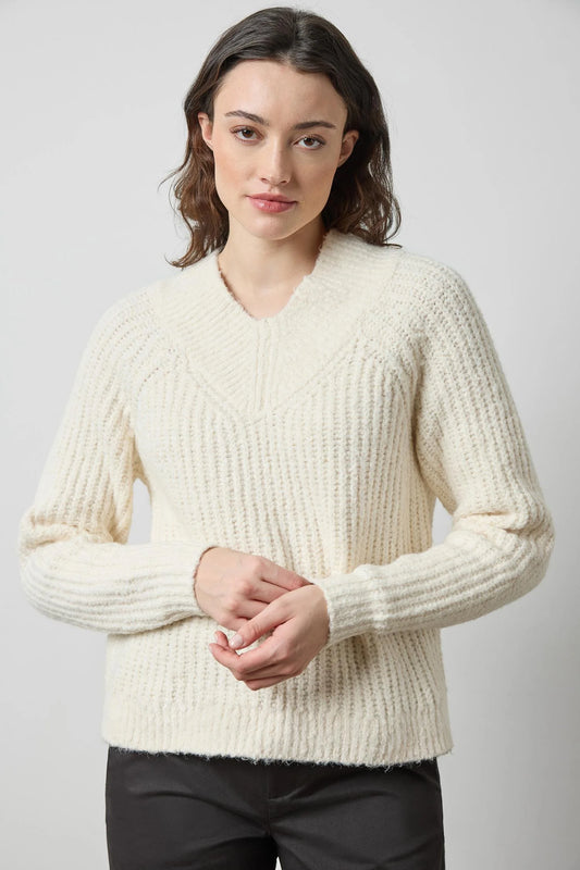 Lofty Wide V-Neck Sweater Sweaters Lilla P.