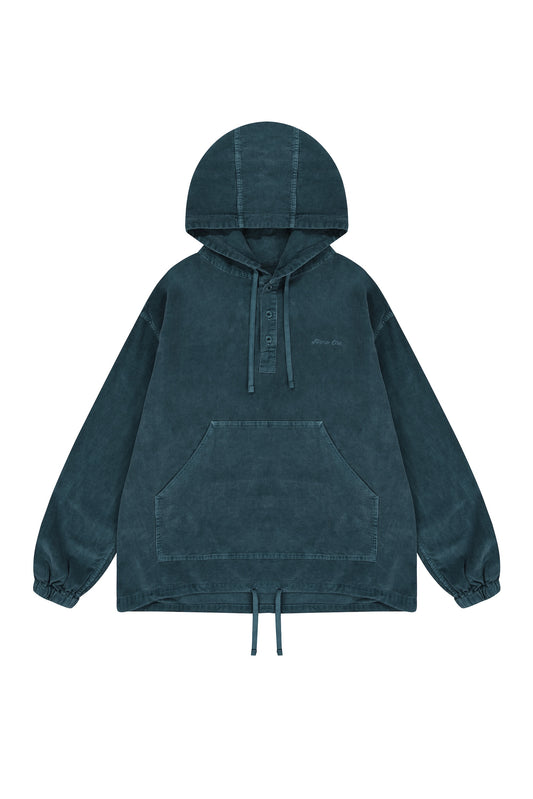 Pigment Corduroy Anorak KAPPY Blue Green FREE SIZE