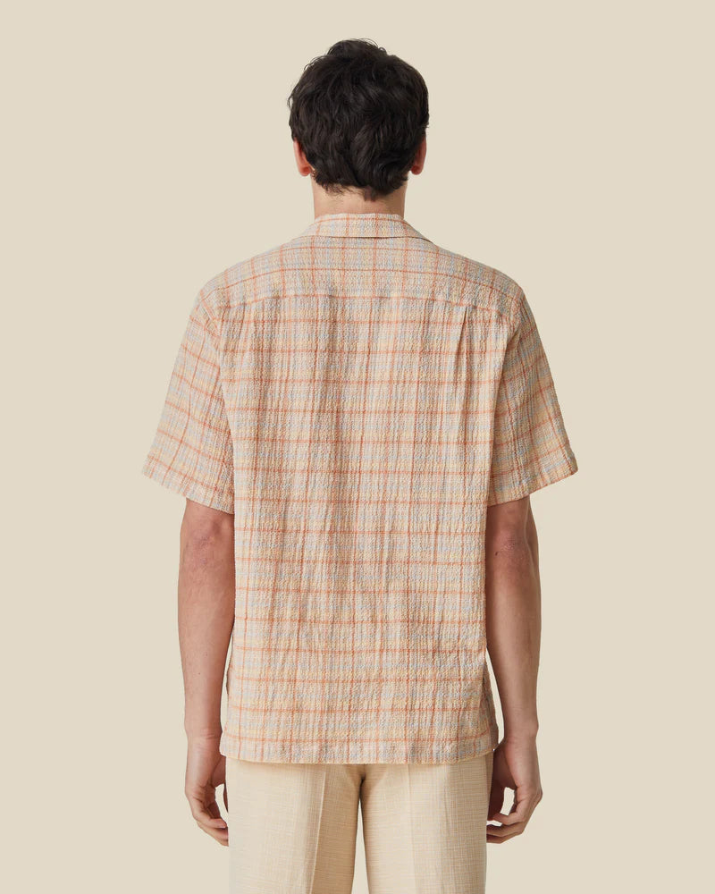Plaid Crepe S/S Shirt Shirt Portuguese Flannel   