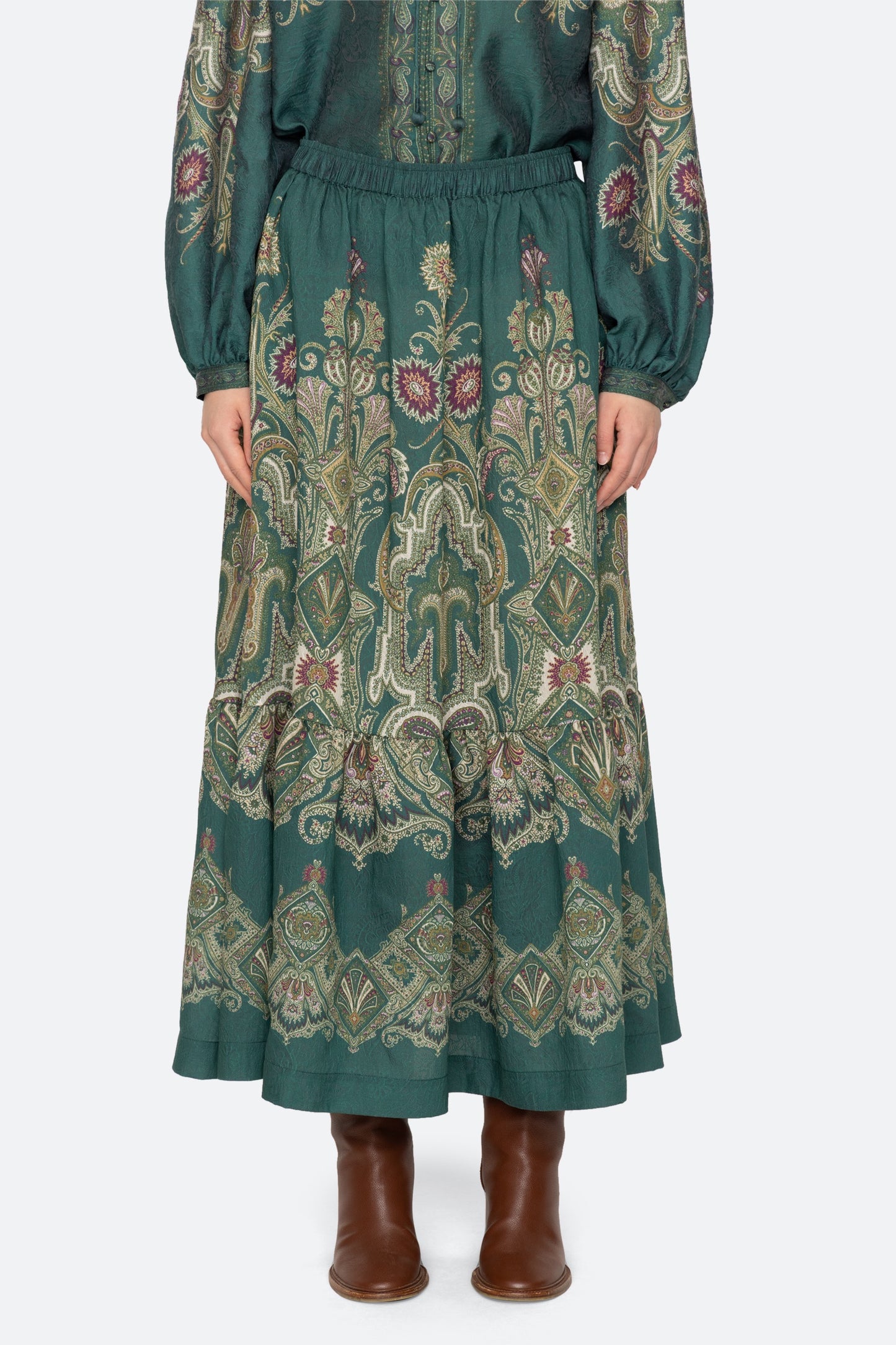Hyacinth Print Midi Skirt Skirts SEA NEW YORK