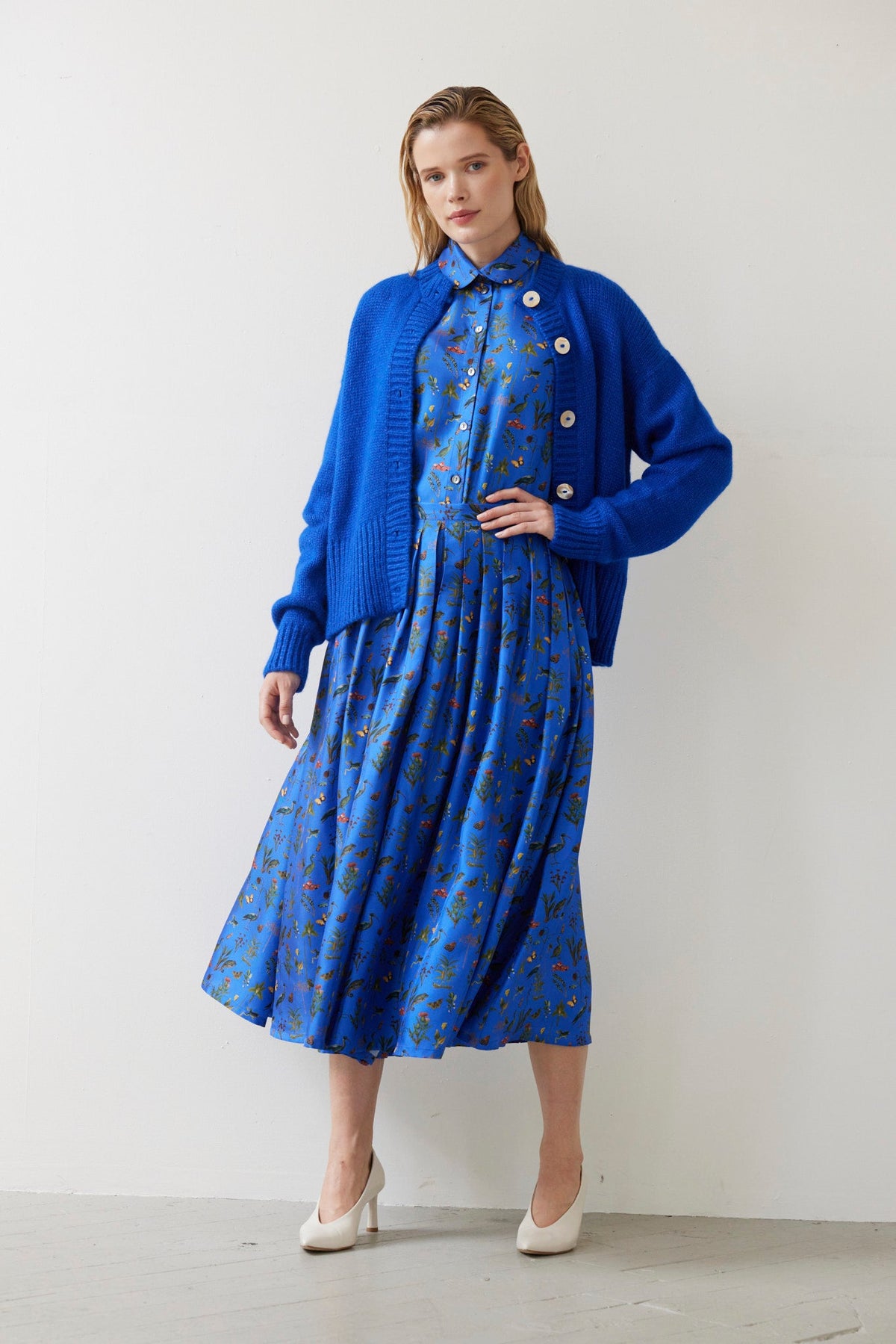 SAMPLE FW26 - Petra Cardigan in Alpaca Wool - Electric Blue Samples CHRISTINE ALCALAY - 4