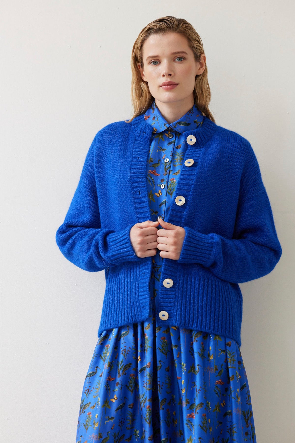 SAMPLE FW26 - Petra Cardigan in Alpaca Wool - Electric Blue Samples CHRISTINE ALCALAY - 3