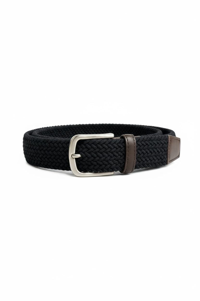 Stretch Wool Belt Accessories Leyva Navy 30