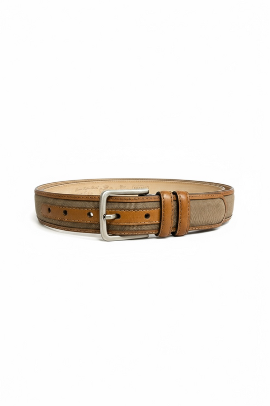 Canvas with Leather Belt Accessories Leyva Brown 32