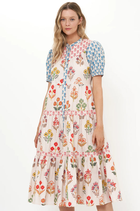 Button Cuff Sleeve Maxi Dresses Oliphant