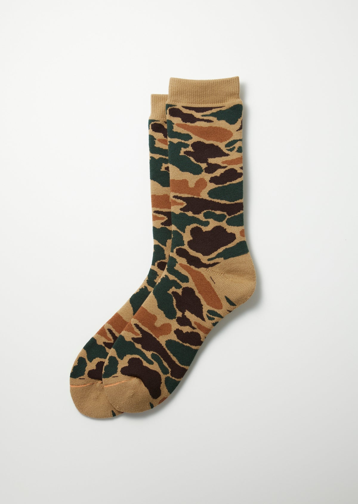 R1339 PILE CAMO CREW SOCKS Socks RoToTo KHAKI L
