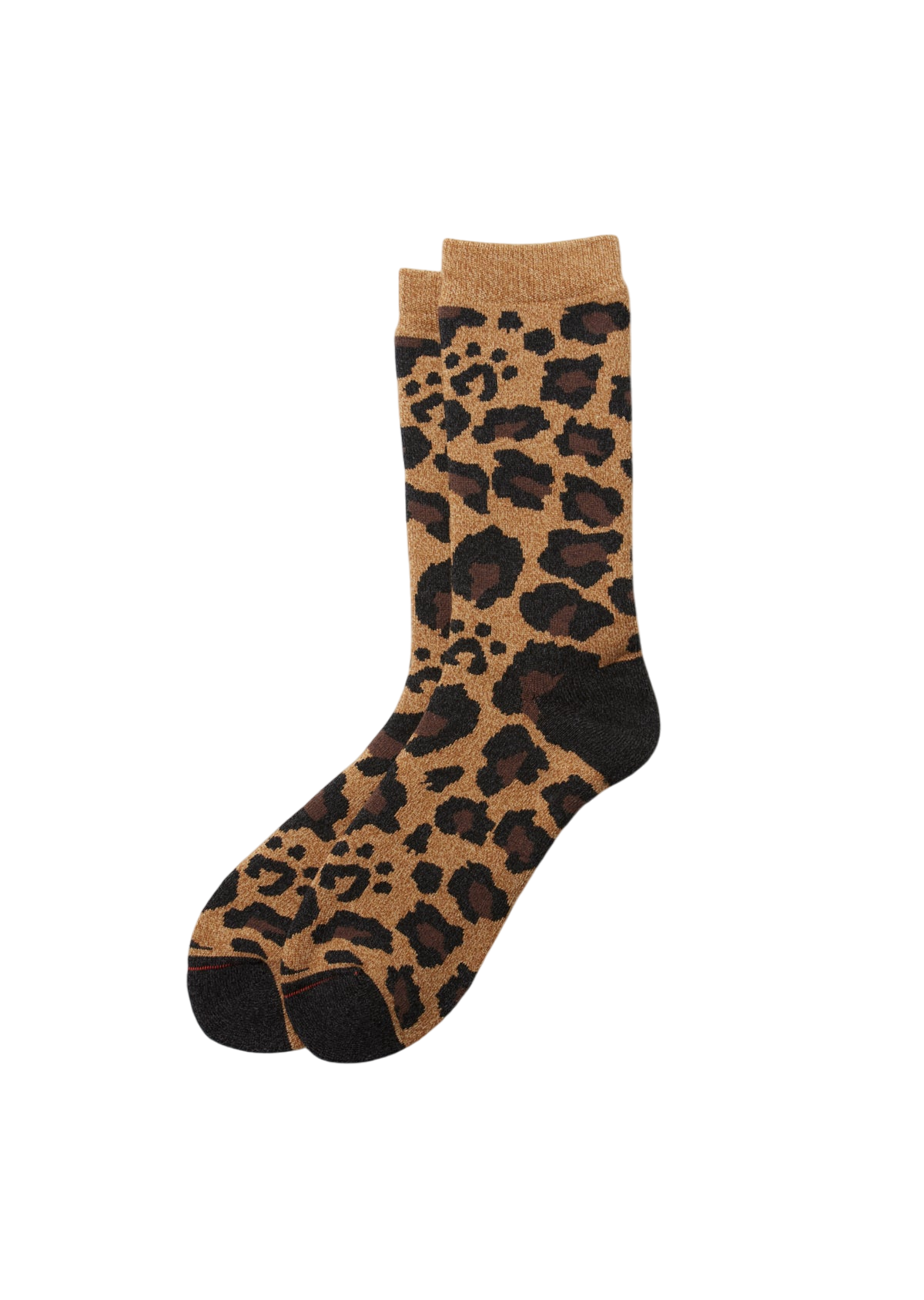 Pile Leopard Crew Socks Socks & Hosiery RoToTo D.BEIGE L