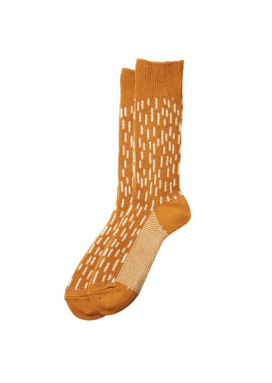 Rain Drop Crew Socks Socks & Hosiery RoToTo D.YELLOW/IVORY M