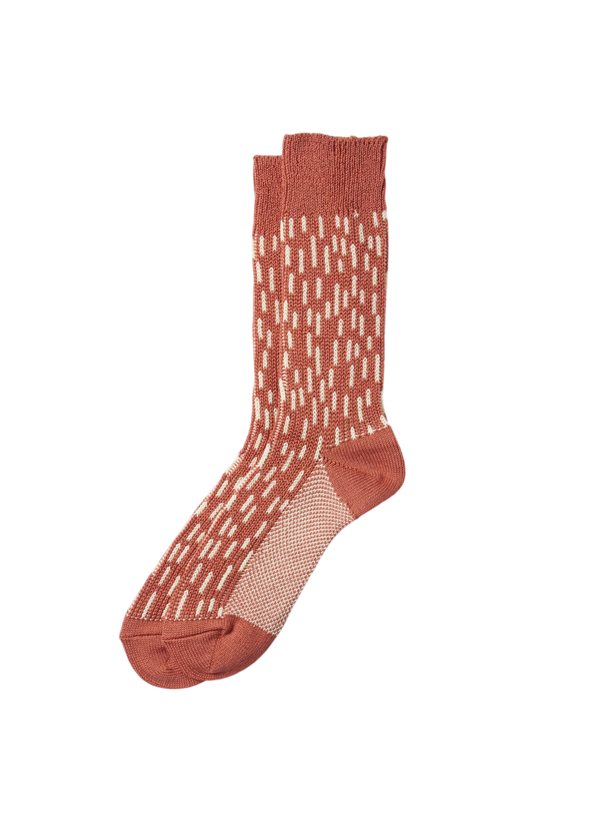Raindrop Crew Socks Socks & Hosiery RoToTo GARNET/IVORY L