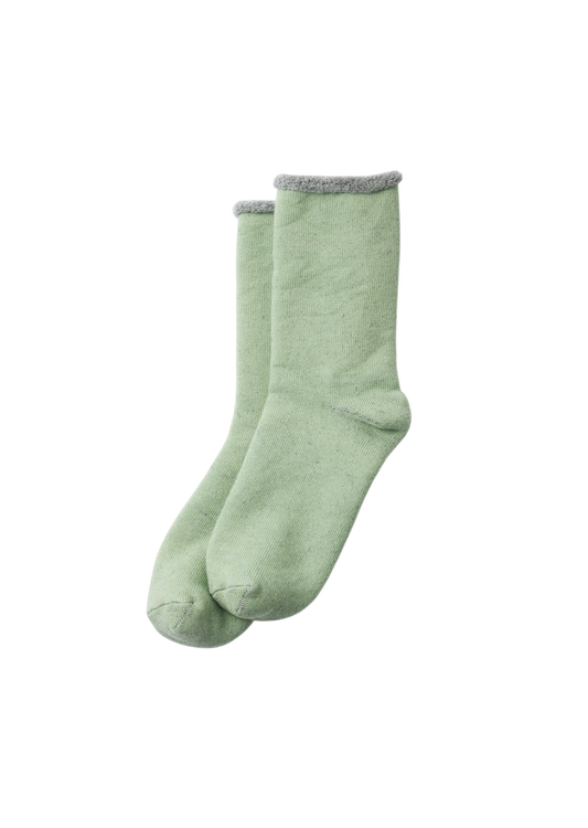 Double Face Cozy Sleeping Socks Socks & Hosiery RoToTo L.GREEN/GRAY M