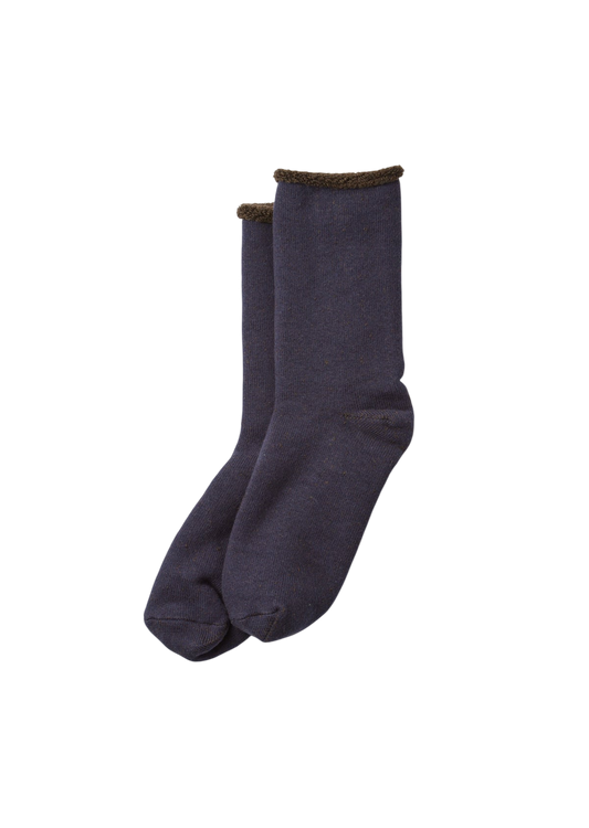 Double Face Cozy Sleeping Socks Socks & Hosiery RoToTo NAVY/BROWN M