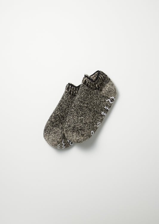 R1488 PILE SOCKSLIPPER Socks RoToTo BLACK/BEIGE L