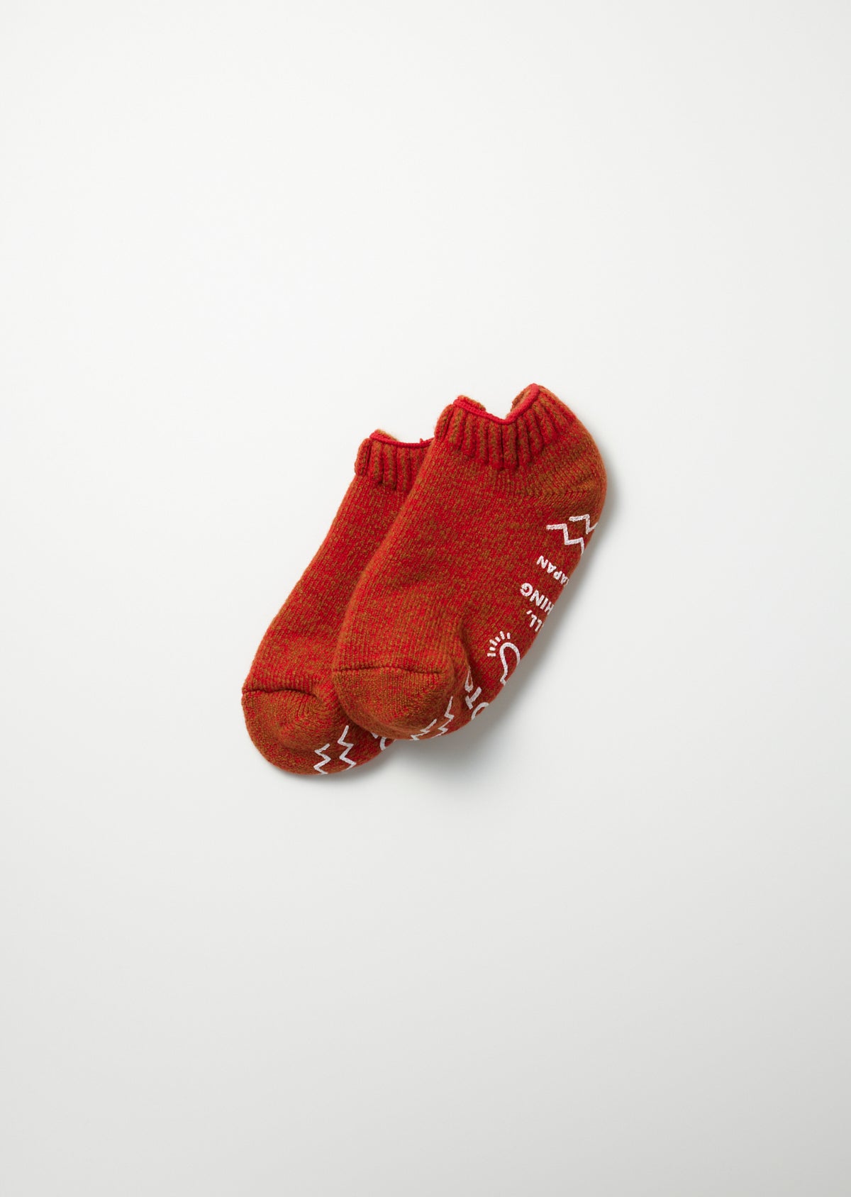 R1488 PILE SOCKSLIPPER Socks RoToTo RED/L.BROWN L