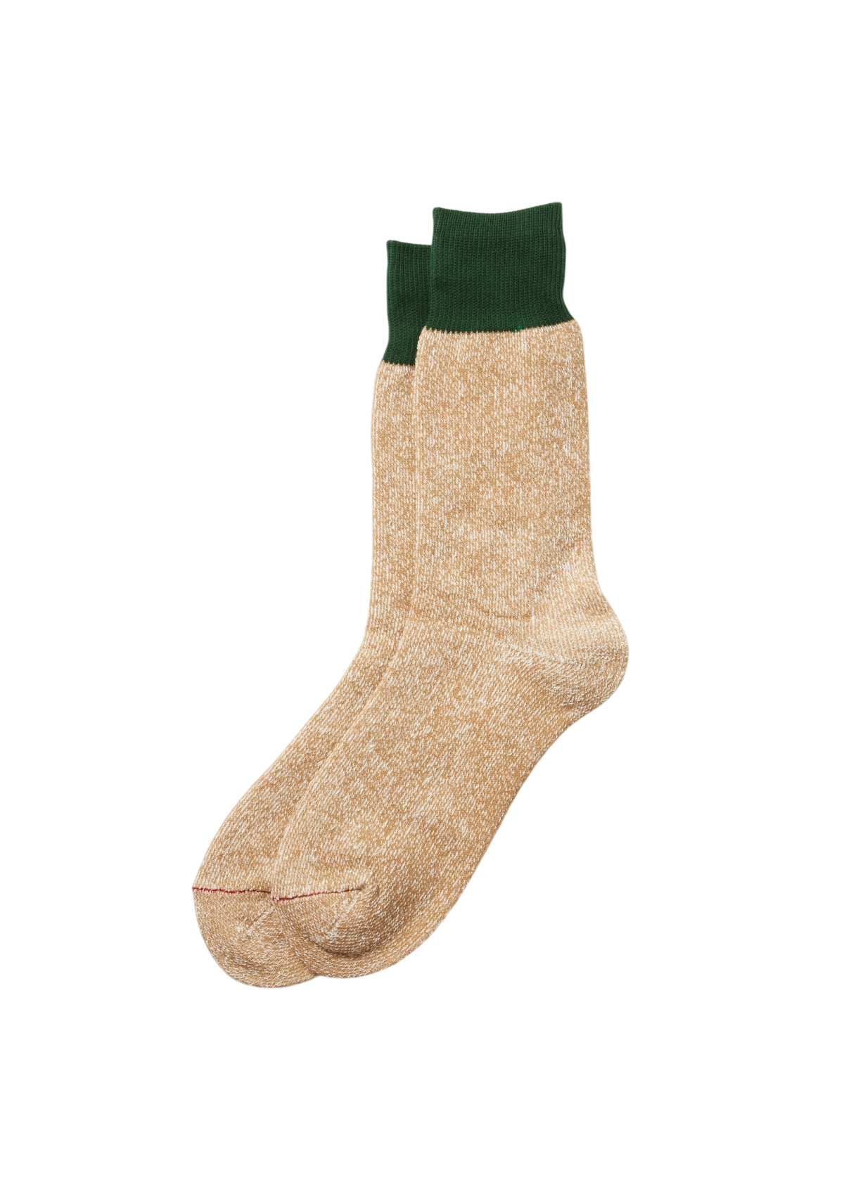 Double Face Crew Socks Socks & Hosiery RoToTo D.GREEN/BEIGE L