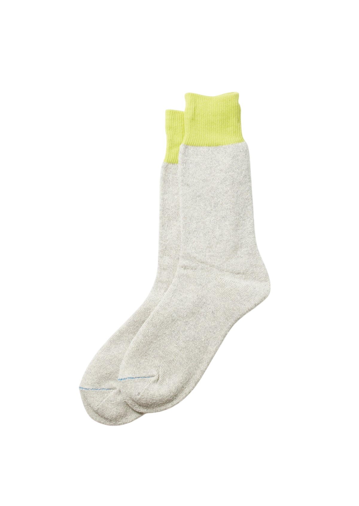 Double Face Crew Socks Socks & Hosiery RoToTo LIME/L.GRAY L