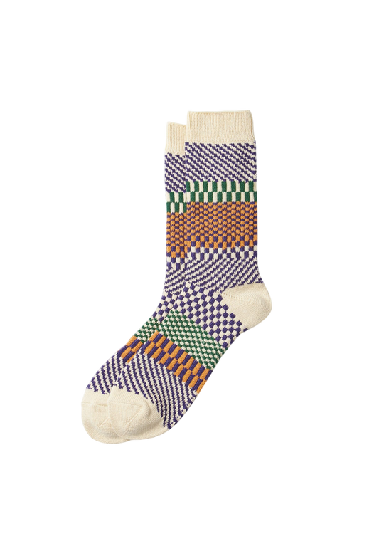 Check & Step Socks Socks & Hosiery RoToTo BLUEBERRY M