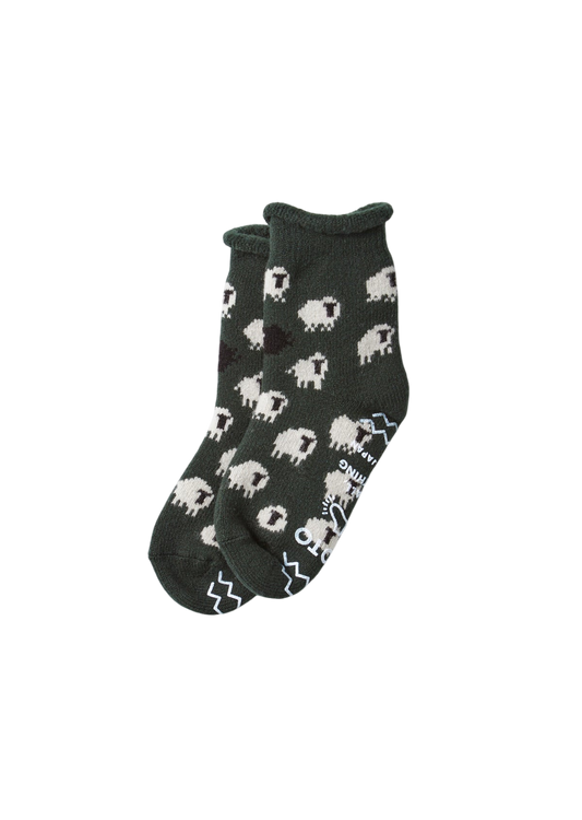 Pile Sheep Socks Socks & Hosiery RoToTo D.GREEN L