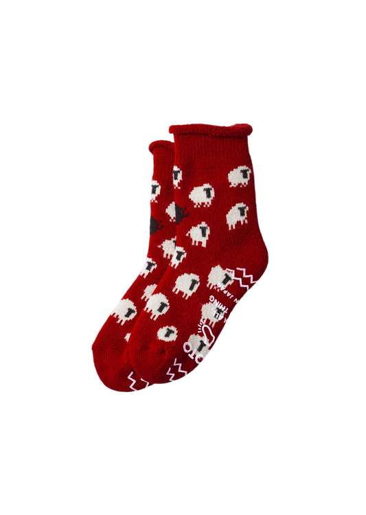 Pile Sheep Socks Socks & Hosiery RoToTo RED L