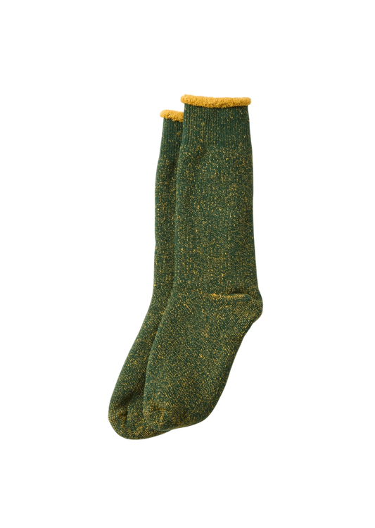 Reversible Pile Socks Socks & Hosiery RoToTo IVY GREEN/D.YELLOW M