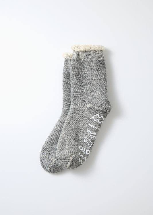R1615 DOUBLE FACE ROOM SOCKS "SHAGGY PILE" Socks RoToTo CHARCOAL L
