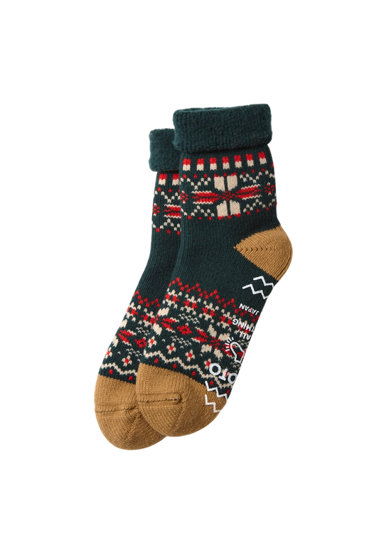 Comfy Snowflake Socks Socks & Hosiery RoToTo FOREST GREEN L
